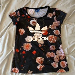 Adidas floral t-shirt